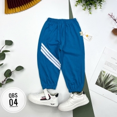Quần BT cotton sọc ngang bo gấu 1/10