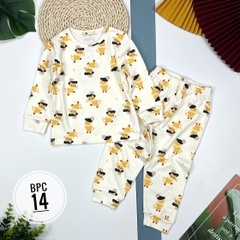 Bộ cotton họa tiết trẻ em 3/10T