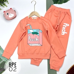 Bộ nỉ da cá BG Peach 9/14