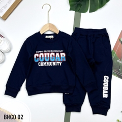 Bộ nỉ da cá bé trai COUGAR size nhí 2/8