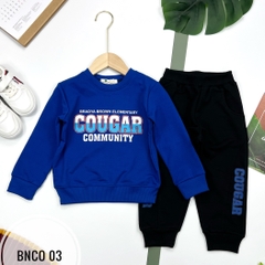 Bộ nỉ da cá bé trai COUGAR size nhí 2/8