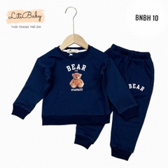 Bộ nỉ da cá BT, BG in hình gấu 2/8 (lô 2)
