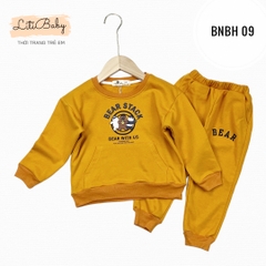 Bộ nỉ da cá BT, BG in hình gấu 2/8 (lô 2)