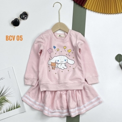 Bộ chân váy nỉ da cá 3/7