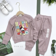 Bộ nỉ bogen siêu nhân, mickey, ô tô size 2/8T