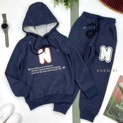 BNBM-Bộ nỉ bông hoodie chữ N 8/16