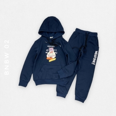 BNBM-Bộ nỉ bông hoodie hình gấu 8/16