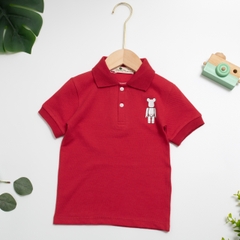 Áo có cổ in gấu bé trai, bé gái size đại 8/16 tuổi