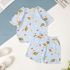 Bộ lanh Bé trai ngắn tay 3/10T