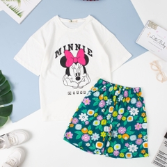 Bộ quần áo cotton TE BG Liti ngắn tay 2 chiều 8/16