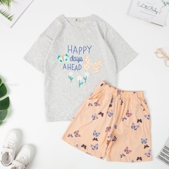 Bộ quần áo cotton TE BG Liti ngắn tay 2 chiều 8/16