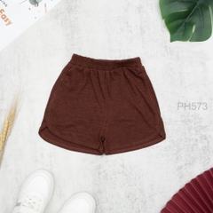 Quần đùi Bé trai, bé gái cotton trơn lé 2/8T