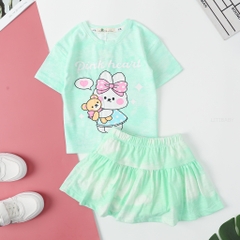 Bộ Bé gái kèm chân váy vải loang 3/10T