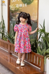 Váy thời trang trẻ em V08 thô hoa size 6/12