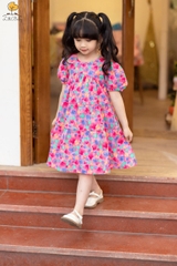 Váy thời trang trẻ em V08 thô hoa size 6/12