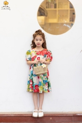 Váy thời trang trẻ em V08 thô hoa size 6/12