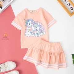 Bộ Bé gái chân váy chạy sọc 3/10 (lô 3)