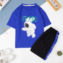Bộ Bé trai ngắn tay in Over size đại 10/16T