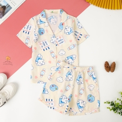 Bộ Pijama Bé gái vải lụa size cho bé từ 6/16 tuổi