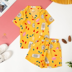 Bộ Pijama Bé gái vải lụa size cho bé từ 6/16 tuổi