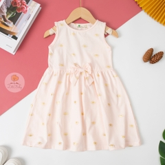 Váy cotton 4 chiều sát nách nơ giữa 2/10T