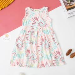 Váy cotton 4 chiều sát nách nơ giữa 2/10T