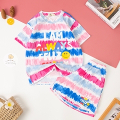 Bộ cotton Bé gái loang size đại 8/16T