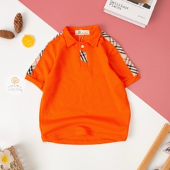 Áo trẻ em có cổ Burber kẻ size 4/14T