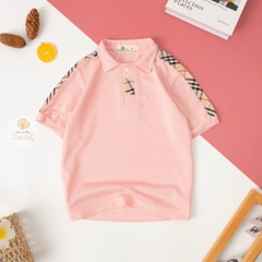 Áo trẻ em có cổ Burber kẻ size 4/14T