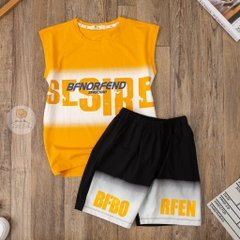 Bộ cotton Bé trai sát nách chữ FEND size đại 10/16 tuổi