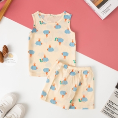 Bộ cotton TE sợi tre HQ sát nách 1/5