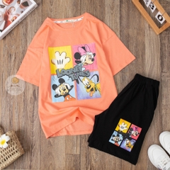 Bộ cotton Bé gái Liti ngắn tay 2 chiều size đại 8/16 tuổi (lô 2)