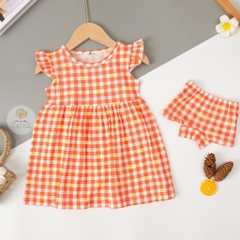 Set váy cotton kèm quần chip size 1/5 tuổi