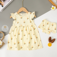 Set váy cotton kèm quần chip size 1/5 tuổi