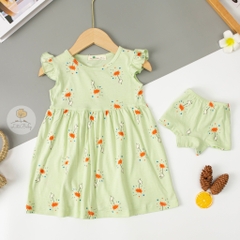 Set váy cotton kèm quần chip size 1/5 tuổi