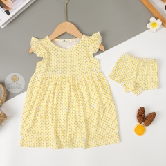 Set váy cotton kèm quần chip size 1/5 tuổi