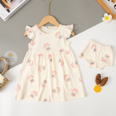 Set váy cotton kèm quần chip size 1/5 tuổi