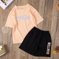 Bộ cotton MLB chữ Wellness size 4/14 tuổi