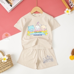 Bộ quần áo cotton TE BG ngắn tay 2 chiều 2/7