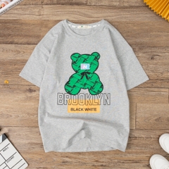 Áo CT TE BG ngắn tay chữ Black White 10/16