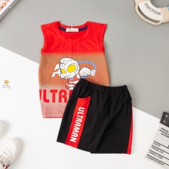 Bộ Bé trai sát nách in phi hành gia size 2/8 tuổi