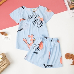 Bộ lanh Bé gái viền ngang size 2/7 tuổi