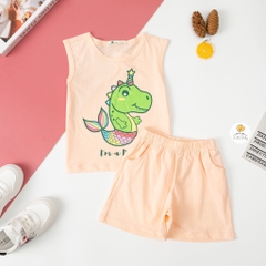 Bộ cotton Bé gái sát nách size 2/8 tuổi