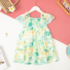 Váy maxxi ren hoa 2 dây size 2/10 tuổi