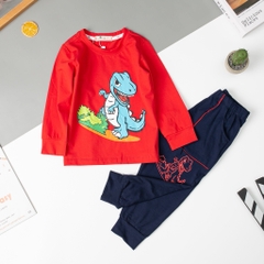 Bộ Bé trai thu đông 4 chiều khủng long size 2/8 tuổi