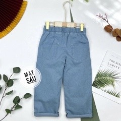 Quần bò dài xếp ly 3 cúc size 5/9 tuổi