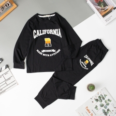 Bộ Bé trai thu đông California chữ R size đại 8/16 tuổi