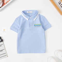 Áo bé trai, bé gái polo có cổ in chữ CORE size 2/7 tuổi