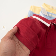 Áo cotton trẻ em - Bé Trai ngắn tay có cổ thêu chữ Smile 2/7