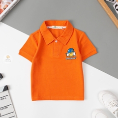 Áo cotton trẻ em - Bé Trai ngắn tay có cổ thêu chữ Smile 2/7